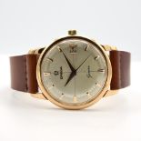 GENTLEMAN'S 18CT PINK GOLD OMEGA GENEVE WITH CROSSHAIR DIAL, FRENCH CASE, REF 583134, FROM 1961,