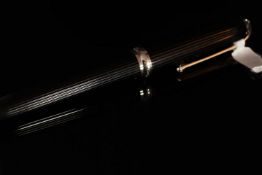 LOUIS CARTIER BLACK COMPOSITE GT BALLPOINT PEN,serial number 009527, comes with Cartier box and