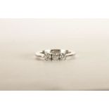 Trilogy Diamond Ring, set with 3 round brilliant cut diamonds totalling approximately 0.50ct, 4 claw