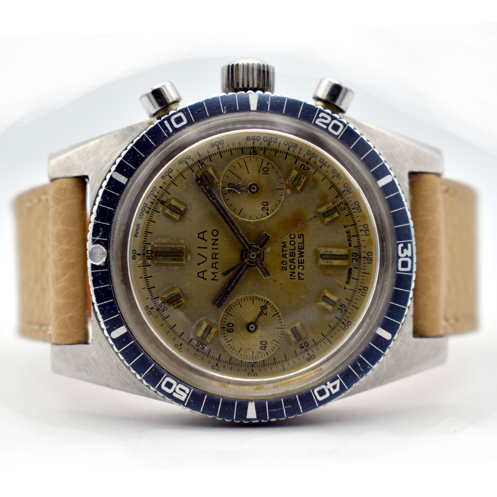 GENTLEMAN'S VINTAGE AVIA MARINO DIVER STYLE CHRONOGRAPH, REF. 23758 10, MANUALLY WOUND LANDERON 248, - Image 2 of 4