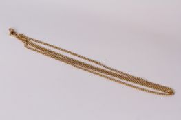 18ct curb link chain, approximately 60cm long, 11.1g