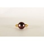 Pearl Ring, pearl measures approximately 10mm x 10.2mm x 8.2mm, yellow metal not hallmarked,