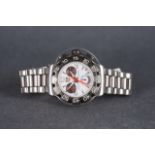 GENTLEMENS TAG HEUER FORMULA 1 CHRONOGRAPH WRISTWATCH, circular white triple register dial with