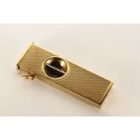 Rostfrel Cigar Cutter, stamped 9ct yellow gold, approximate length when closed 5cm.