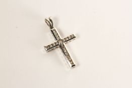 Diamond Set Cross Pendant, set with round brilliant cut diamonds totalling approximately 0.50ct,