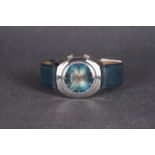 GENTLEMENS SEKONDA ALARM WRISTWATCH, circular multi tone dial with applied hour markers and hands,