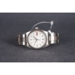 GENTLEMENS ROLEX OYSTERDATE PRECISION 'ROULETTE' WRISTWATCH REF. 6694, circular white dial with