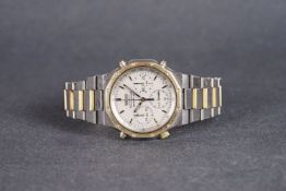 GENTLEMENS SEIKO CHRONOGRAPH SPORTS 100 'ROYAL OAK' WRISTWATCH REF.7A38 7020, circular triple