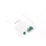 3X Cabochon Cut Emeralds, 6.68ct