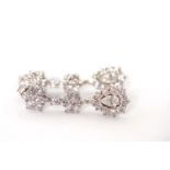 4.00ct Diamond Drop Earrings, Brilliant cut diamond clusters with a pear cut diamond cluster drop,