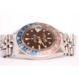 VINTAGE ROLEX OYSTER PERPETUAL GMT MASTER REFERENCE 1675 CIRCA 1961, circular tropic gilt chapter