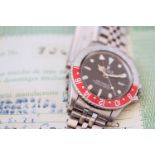 VINTAGE ROLEX OYSTER PERPETUAL GMT - MASTER REFERENCE 1675 CIRCA 1973, circular black dial,