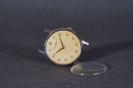 GENTLEMENS IWC SCHAFFHAUSEN WRISTWATCH, circular patina dial with gold arabic numeral hour markers