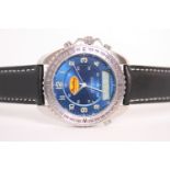 BREITLING ACADEMY CHRONOGRAPHE LIMITED EDITION REFERENCE A51038, Blue dial with digital and analog