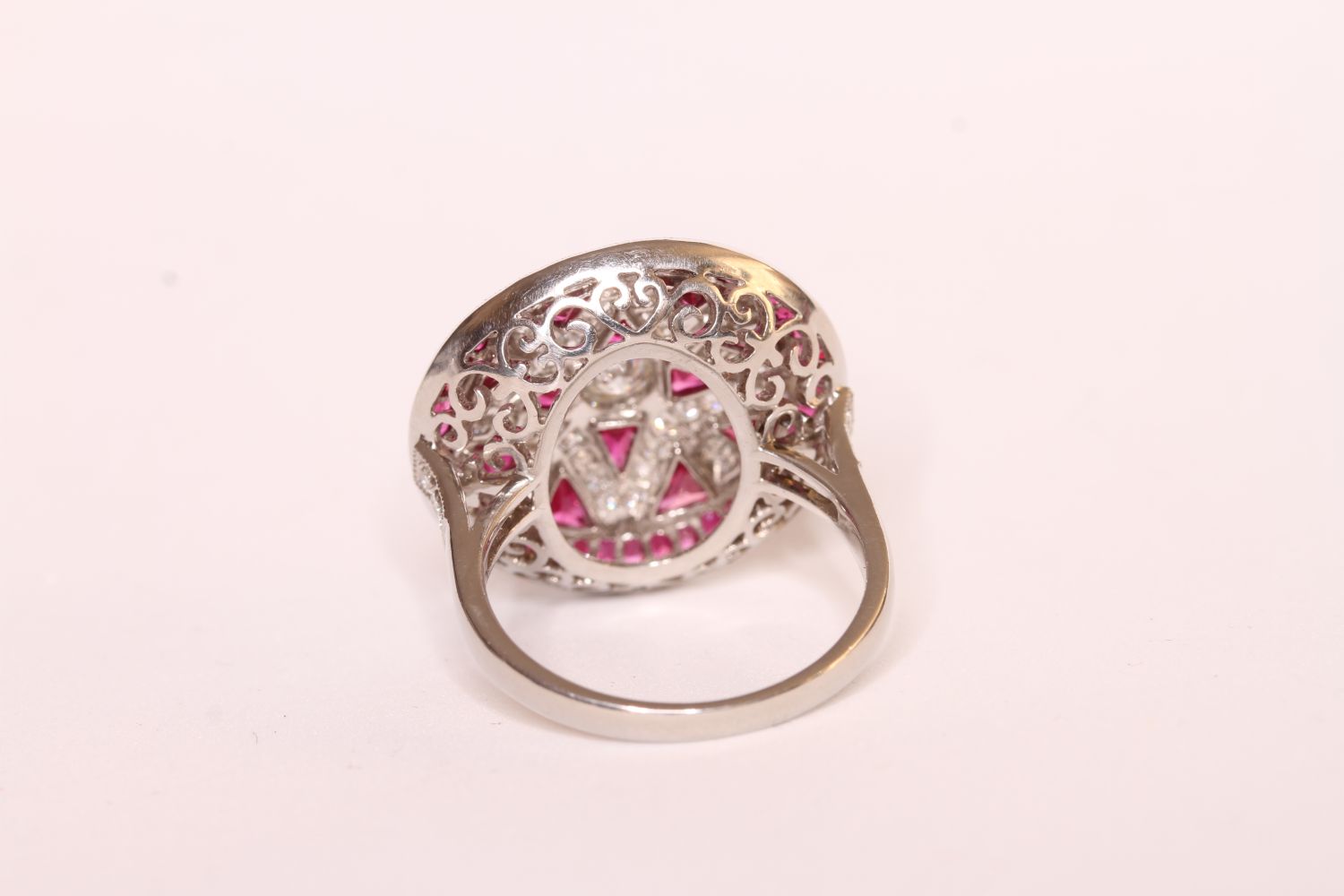 Ruby and Diamond Star Shaped Pattern Dress Ring - Image 3 of 3