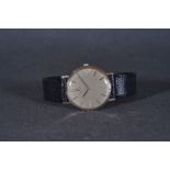 RARE GENTLEMENS OMEGA 14CT WHITE GOLD DIAMOND SET ULTRA THIN WRISTWATCH REF. 6672, circular silver