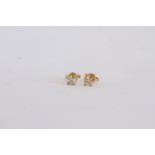 Pair of Diamond Solitaire Stud Earrings