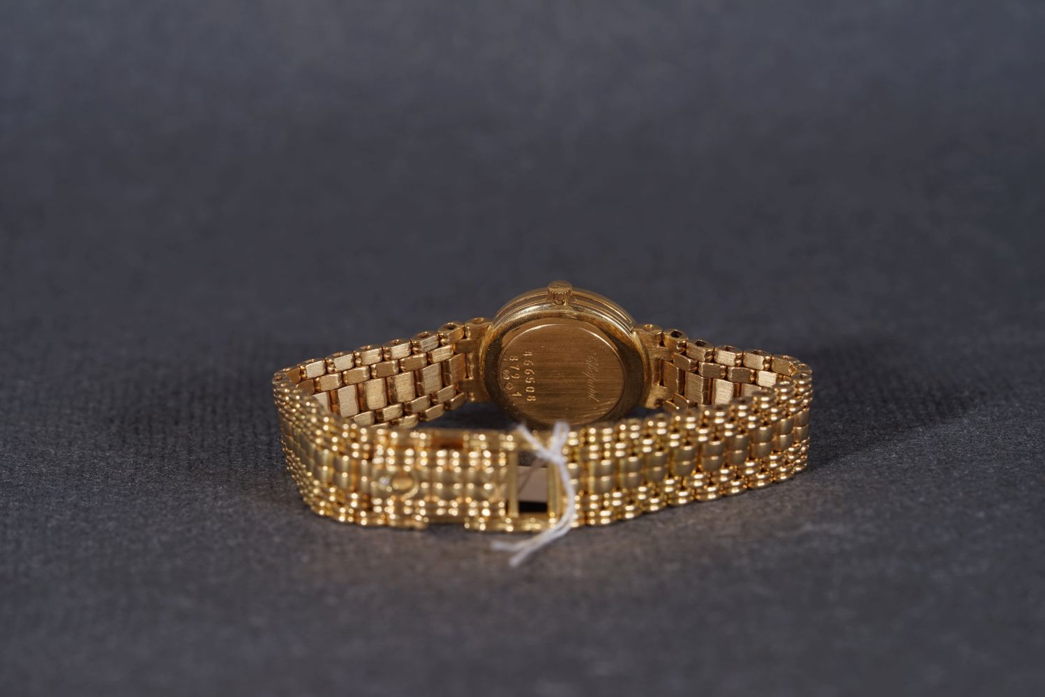LADIES CHOPARD DIAMOND SET 18CT GOLD WRISTWATCH, circular diamond set two tone dial with diamond - Image 2 of 2