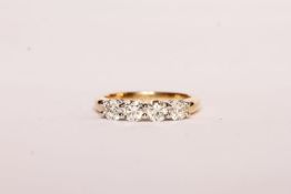 4 Stone Diamond Ring, set with 4 round brilliant cut diamonds