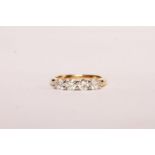 4 Stone Diamond Ring, set with 4 round brilliant cut diamonds