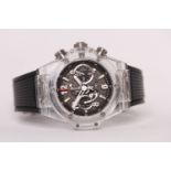 HUBLOT BIG BANG UNICO MAGIC SAPPHIRE WRISTWATCH LIMITED EDITION OF 500 REFERENCE 411.JX.1170.RX,