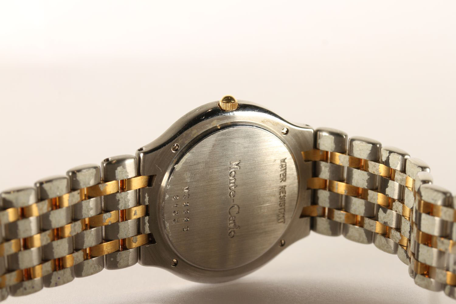 UNISEX CHOPARD BI COLOUR MONTE CARLO WRISTWATCH, circular grey dial with gold baton hour markers and - Image 5 of 5