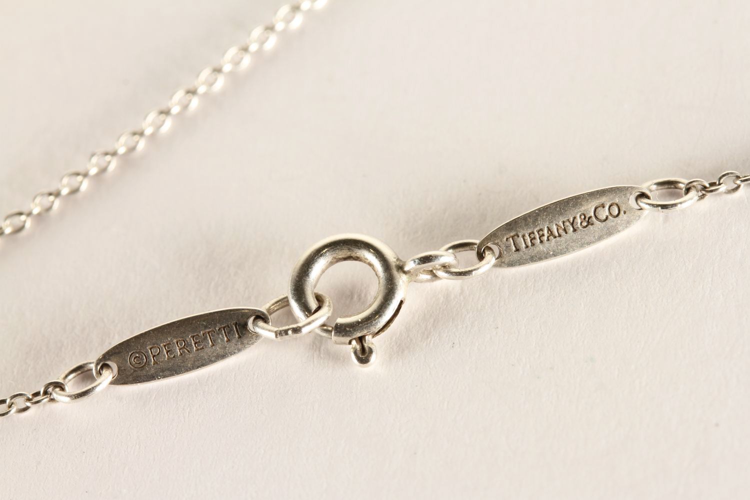 Tiffany & Co Elsa Peretti Teardrop Pendant, stamped sterling silver, approximate total chain - Image 3 of 3