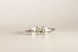 Princess Cut Diamond Solitaire Ring, set with a single princess cut diamond, 4 claw set, finger size