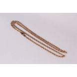 9ct Fancy FLat Link Chain, approximately 56cm long, 12.7g gross