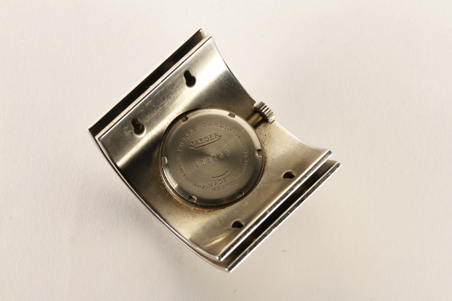 RARE LADIES JAEGER PIERRE CARDIN HEAD ONLY REF. 935707 CIRCA 1960's, circular silver dial with baton - Image 3 of 3