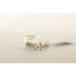 14CT SINGLE PRINCESS CUT DIAMOND RING,estimated diamond size 2.9x2.9mm, total weight 2.9gms , ring