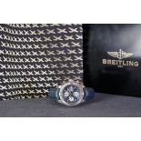 GENTLEMENS BREITLING CHRONOMETRE SUPER OCEAN CHRONOGRAPH WRISTWATCH W/ BOX REF. A13340, circular