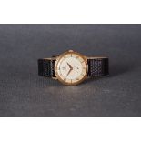 GENTLEMENS OMEGA AUTOMATIC 18CT ROSE GOLD WRISTWATCH, circular two tone dial with applied gold