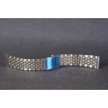 BRAND NEW STAINLESS STEEL BEADS OF RICE BRACELET W/ DEPLOYMENT CLASP, produced in stainless steel,