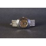 GENTLEMENS RADO DIASTAR DAY DATE WRISTWATCH, circular silver dial with sloped silver hour markers