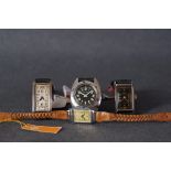 GROUP OF VINTAGE WRISTWATCHES INCL OMEGA HERMA, all watches are powered by manually wound movements,