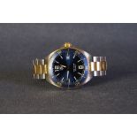 GENTLEMENS TAG HEUER FORMULA 1 DATE WRISTWATCH REF. WAZ1120, circular blue dial with gold applied