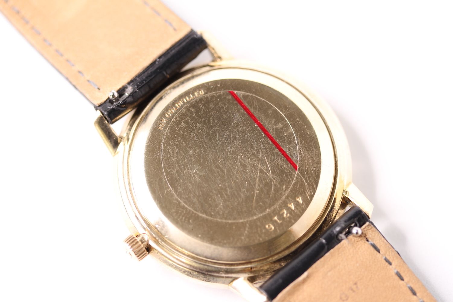 VINTAGE UNIVERSAL GENEVE POLEROUTER AUTOMATIC REFERENCE 44215, circular gilt dial baton hour - Image 2 of 2