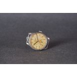 GENTLEMENS LONGINES CALATRAVA WRISTWATCH CIRCA 1937 - 1938, circular patina dial with pencil hour