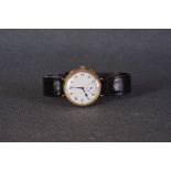 GENTLELMENS PEERLESS IWC 9CT GOLD TRENCH WATCH CIRCA 1920s, circular white dial with black arabic