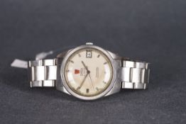GENTLEMENS OMEGA SEAMASTER F300HZ WRISTWATCH, circular patina dial with silver hour markers and