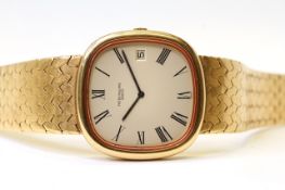 GENTLEMANS 18K PATEK PHILLIPE JUMBO WRISTWATCH