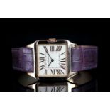 GENTLEMEN'S 18K ROSE GOLD CARTIER SANTOS 2788