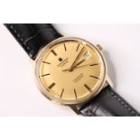 VINTAGE UNIVERSAL GENEVE POLEROUTER AUTOMATIC REFERENCE 44215, circular gilt dial baton hour