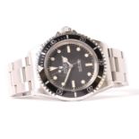 VINTAGE ROLEX 5513 SUBMARINER CIRCA 1966, black dial with patina lume, matching patina mercedes