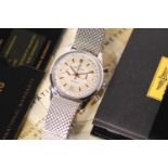 GENTLEMENS BREITLING TRANSOCEAN CHRONOGRAPH WRISTWATCH REF AB0154 W/BOX & PAPERS, circular gold tone