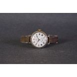 GENTLEMENS IWC SIGNED SS&CO 925 STERLING SILVER TRENCH WATCH, circular white ceramic dial signed '