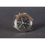 GENTLEMENS LEMANIA ASYMMETRICAL MONOPUSHER CHRONOGRAPH WRISTWATCH 35-67, circular twin register