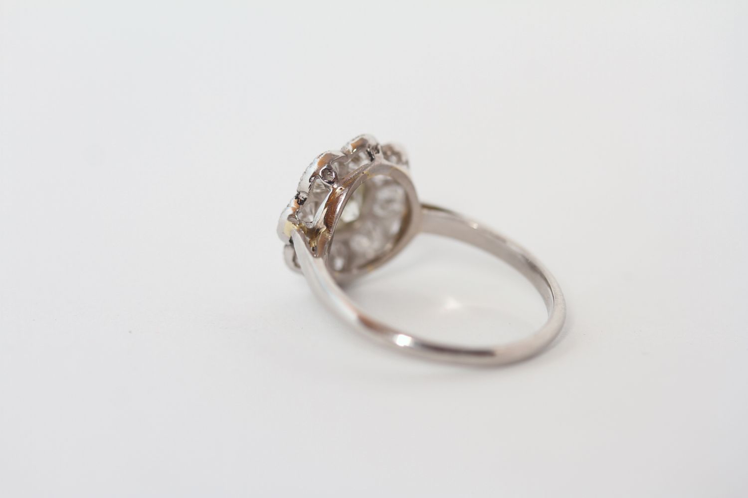 1.33ct Diamond Cluster Ring, nine brilliant cut diamonds, central diamond estimated 0.51ct, - Image 3 of 3