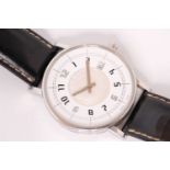 GENTLEMEN'S MONTBLANC SUMMIT REFERENCE 7045, circular white stepped dial, date aperture, Roman